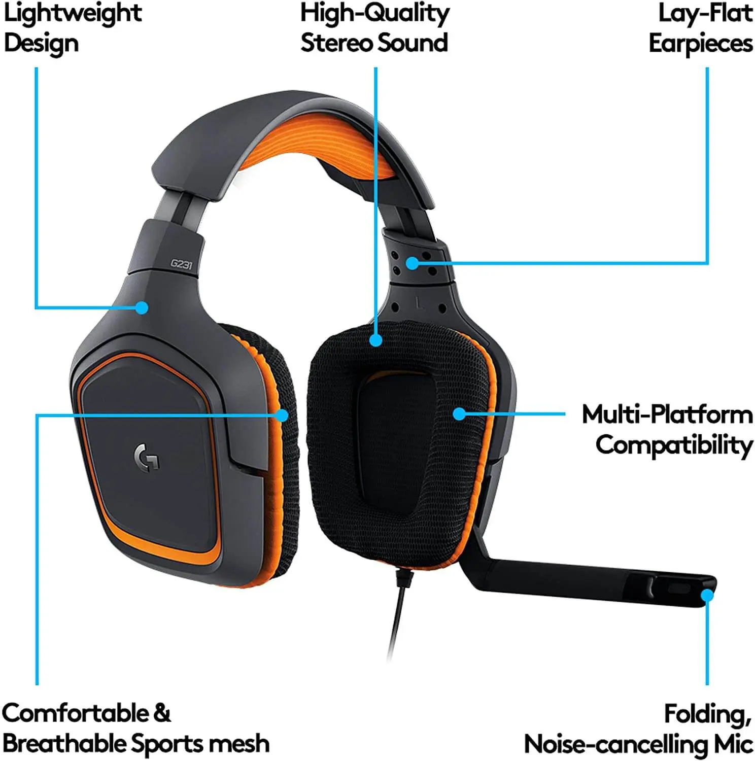 Logitech G231 Prodigy Gaming Headphone  for sale in Emirates from Games2all