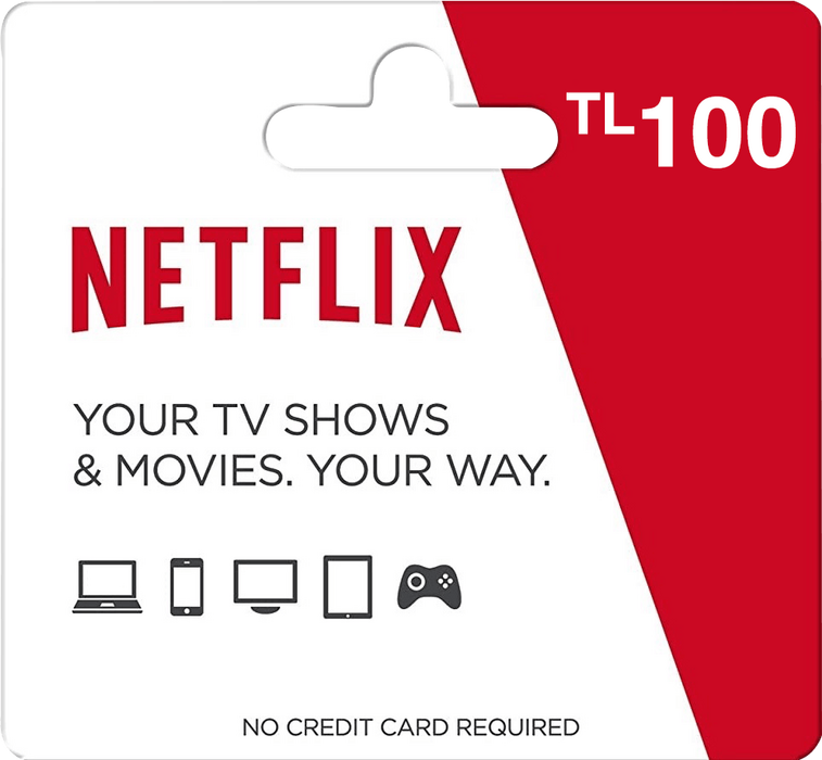 Netflix Gift Card 100 TL Key - Turkey  for sale in Emirates from Games2all