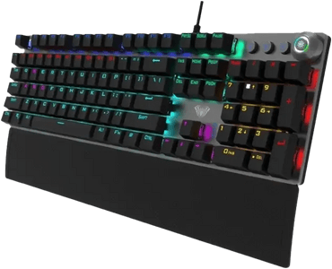 كيبورد جيمنج ميكانيكي F2088 بسويتش أزرق من أولا - أسود