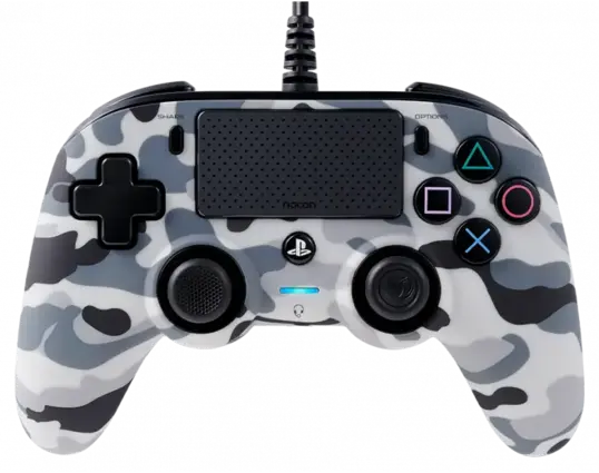 Nacon Wired Compact PS4 Controller - Gray Camouflage	