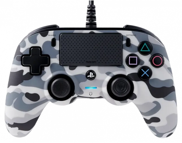 Nacon Wired Compact PS4 Controller - Gray Camouflage	