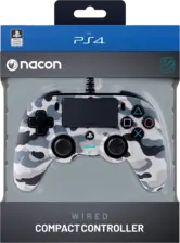 Nacon Wired Compact PS4 Controller - Gray Camouflage	