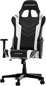 DXRacer Prince P132 Series Gaming Chair - Black and White