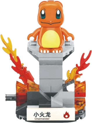 Keeppley Pokemon Mini Charmander Action Figure - 60 Pieces