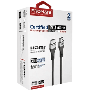 PROMATE PrimeLink 8K HDMI 2.1 Cable – Black (3m)