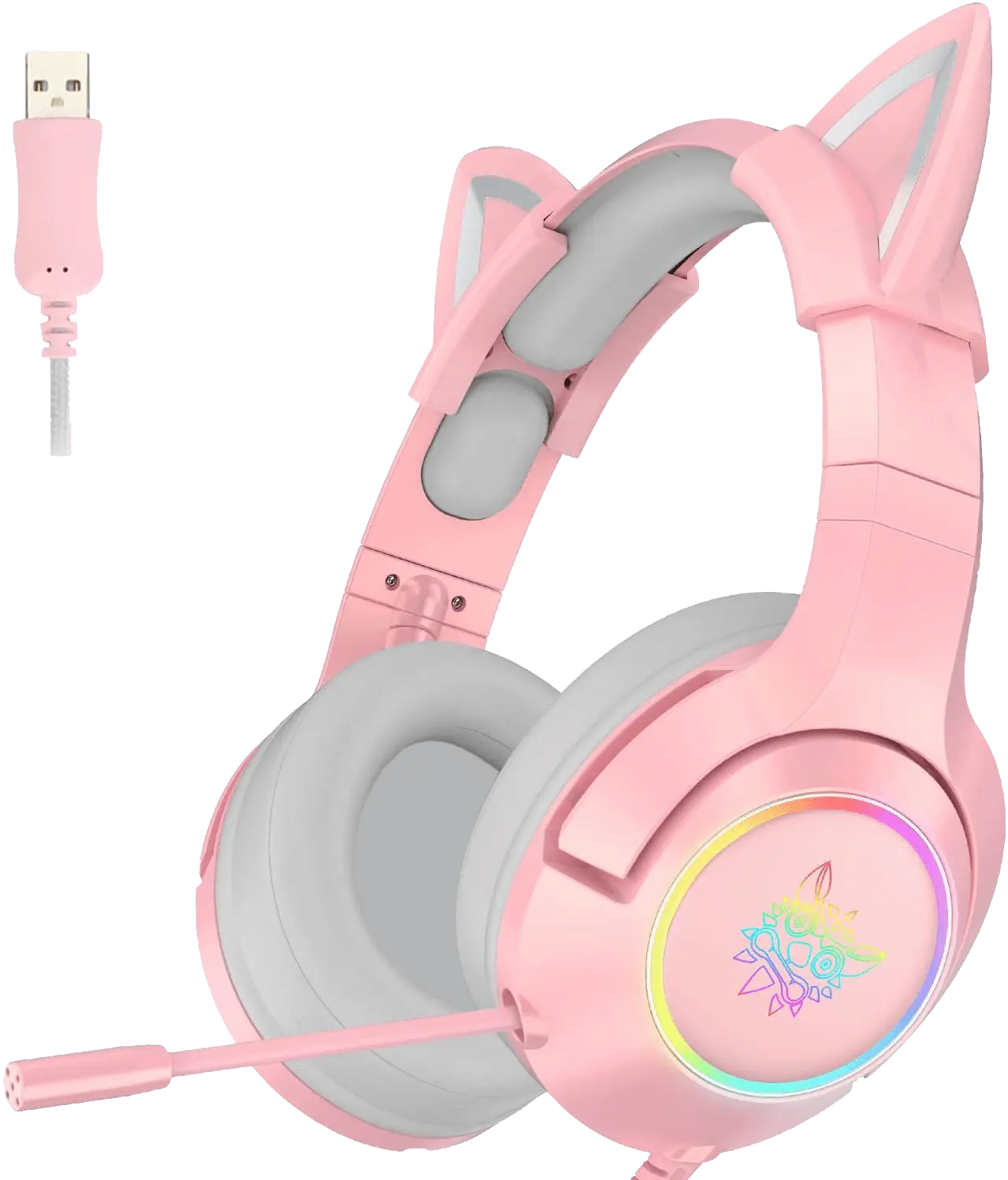 Onikuma K9 USB RGB Gaming Headset - Pink   for sale in Emirates from Games2all