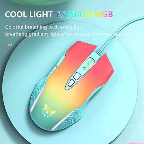 Onikuma CW905 RGB Gaming Mouse - Peach Gradient