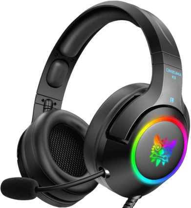 Onikuma K9 Wired RGB Gaming Headset - Black