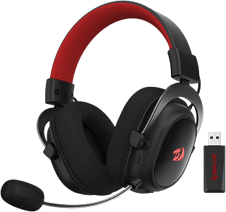Redragon H510 PRO Zeus-X RGB Wireless Gaming Headset - Black and Red