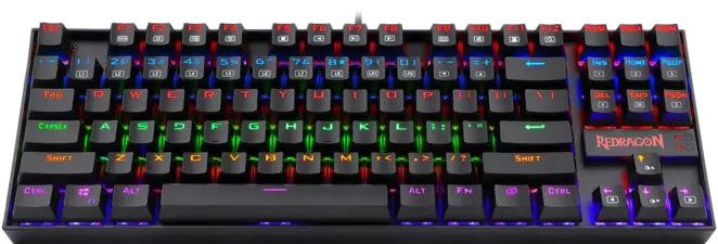 Redragon K552 Rainbow Kumara Mechanical Wired Gaming Keyboard - Red Linear Switch