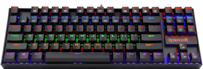 Redragon K552 Rainbow Kumara Mechanical Wired Gaming Keyboard - Red Linear Switch