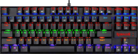 Redragon K552 Rainbow Kumara Mechanical Wired Gaming Keyboard - Red Linear Switch