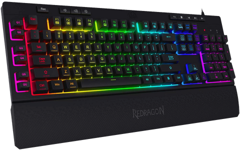 كيبورد جيمنج K512 SHIVA من ريدراجون  بإضاءة RGB - أسود