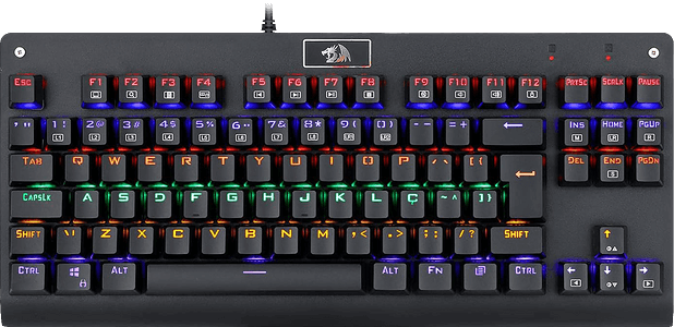 كيبورد جيمينج افينجر سلكي بإضاءة ار بى جى K568 من ريدراجون بسويتش Red