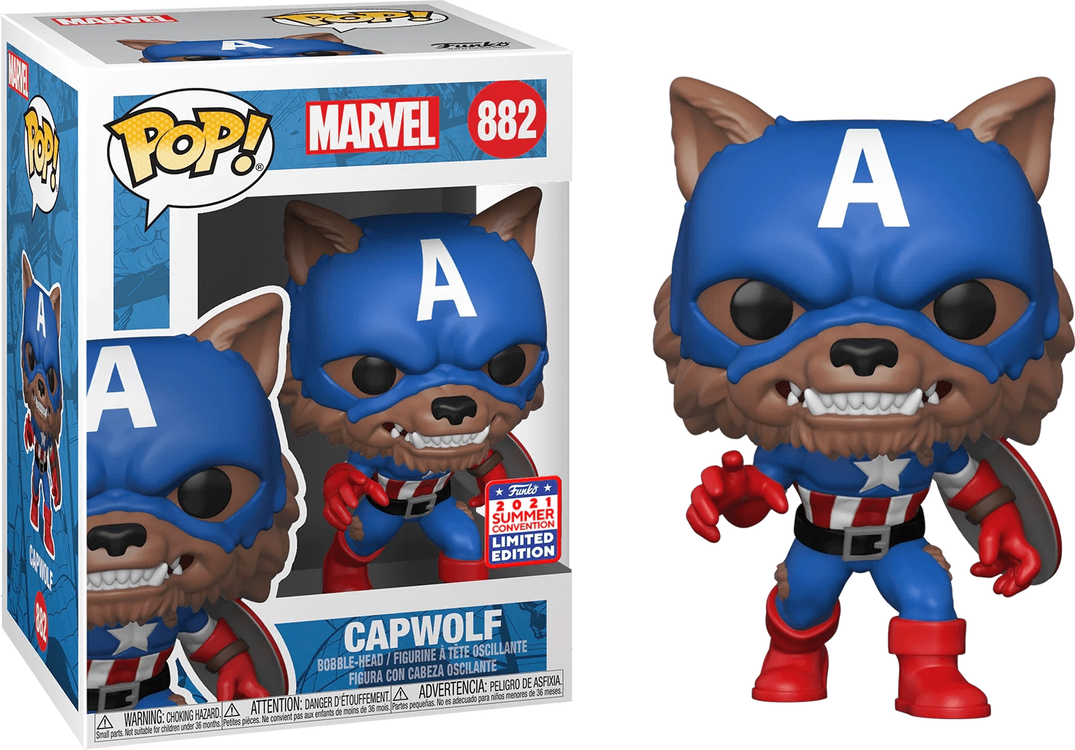 Funko Pop! Marvel: YOTS- Capwolf (SDCC'21)  for sale in Emirates from Games2all