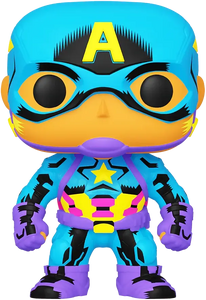 Funko Pop! Marvel: Black Light Captain America (Exc)