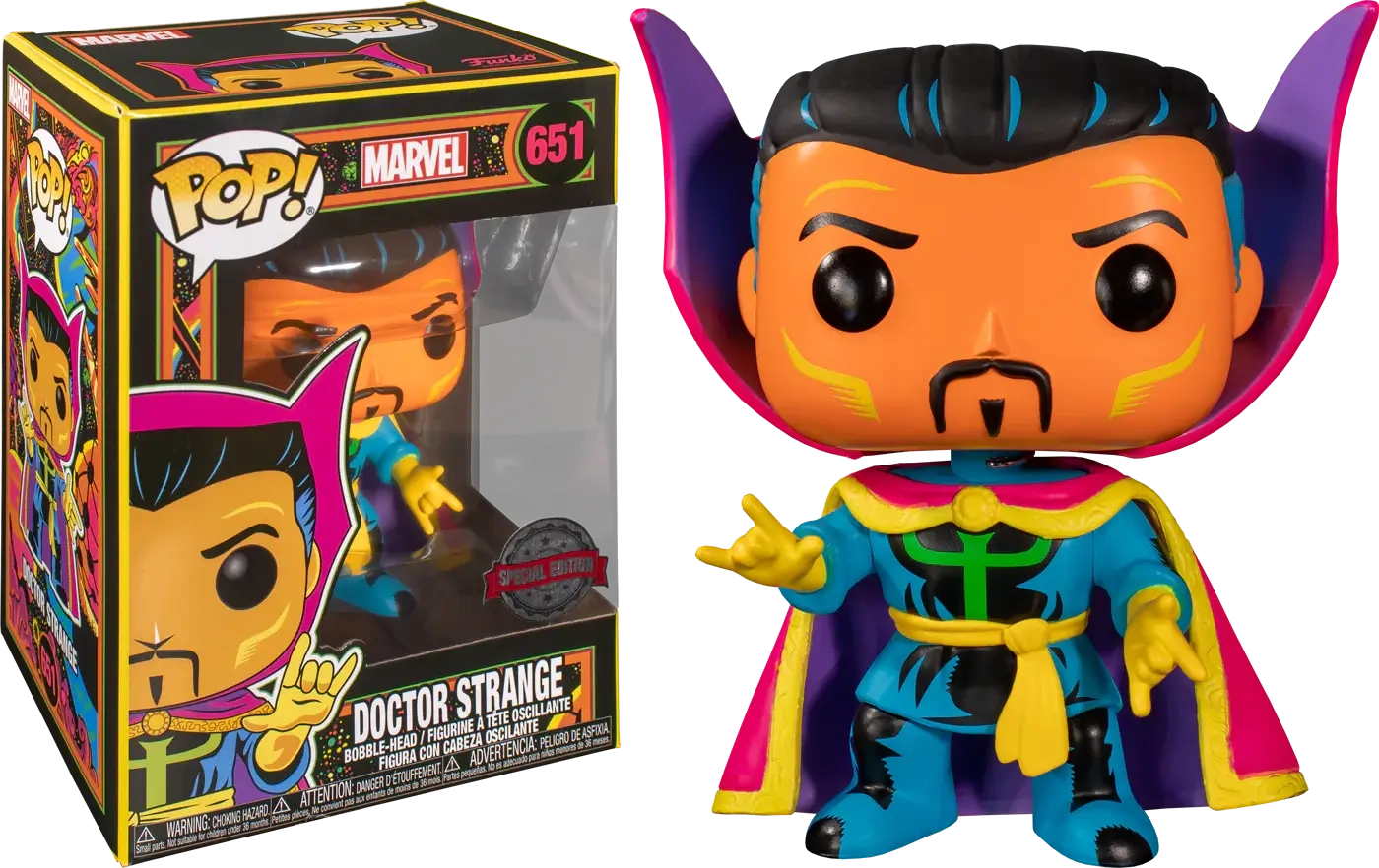 Funko Pop! Marvel: Black Light Dr. Strange (Exc)  for sale in Emirates from Games2all