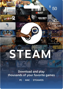 ستيم جيفت كارد 50 دولار امريكي -  للبيع في الإمارات من خلال Games2all