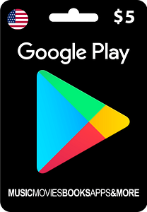 كارت هدايا جوجل بلاي 5 دولار - أمريكا