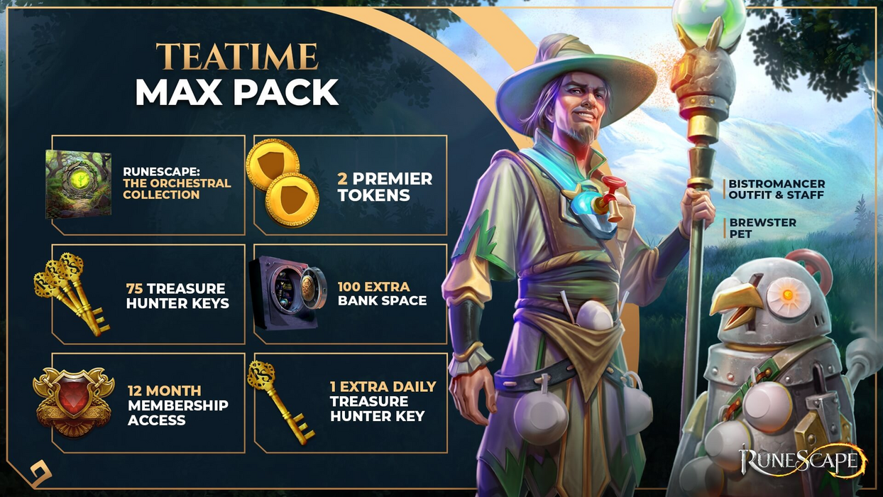 RuneScape Teatime Max Pack  للبيع في ألإمارات من خلال Games2all