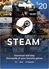 Steam Wallet Gift Card Oman 20 USD (90120)