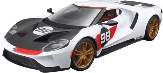 مجسم سيارة 2021 فورد جي تي هيريتاج ديكاست (1:18) من مايستو (نسخة سبيشال) - أبيض