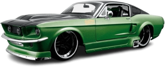 Maisto Design 1967 Ford Mustang GT (1:24) - Diecast ASSMPLY LINE - Green