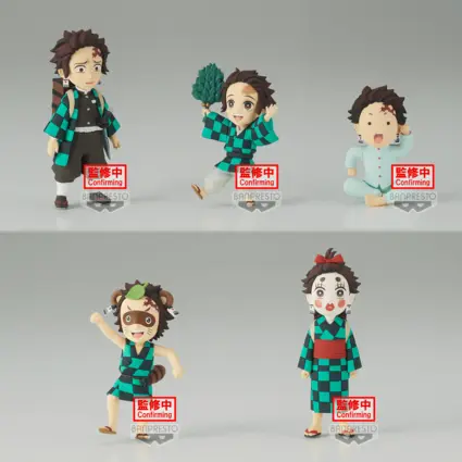 Banpresto Demon Slayer World Collectable Tanjiro Kamado Collection (5 Action Figures)