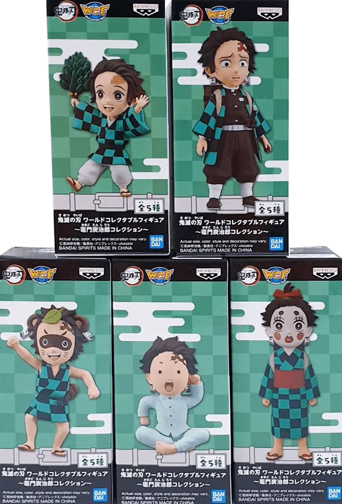 Banpresto Demon Slayer World Collectable Tanjiro Kamado Collection (5 Action Figures)  for sale in Emirates from Games2all