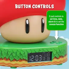 Paladone Super Mario Mushroom Digital Alarm Clock with Light  for sale in Emirates from Games2all
