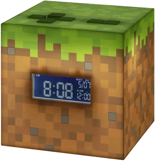 Paladone Minecraft Grass Block Digital Alarm Clock with Light  for sale in Emirates from Games2all