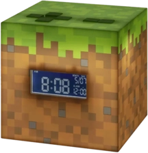 Paladone Minecraft Grass Block Digital Alarm Clock with Light