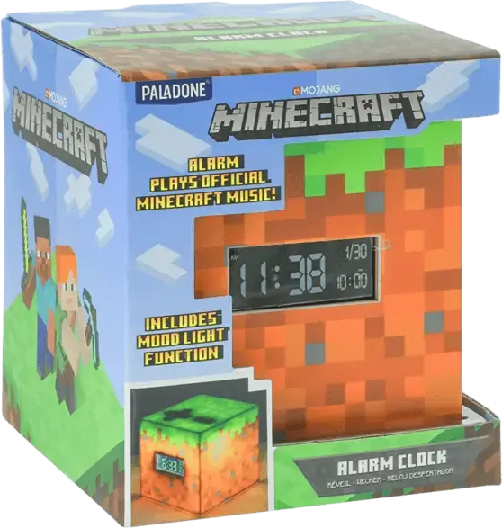 Paladone Minecraft Grass Block Digital Alarm Clock with Light  for sale in Emirates from Games2all