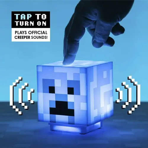 Paladone Minecraft Charged Creeper Light Lamp with Sound - Blue