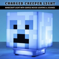 Paladone Minecraft Charged Creeper Light Lamp with Sound - Blue