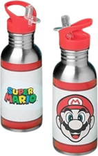 Paladone Super Mario Metal Water Bottle with Straw