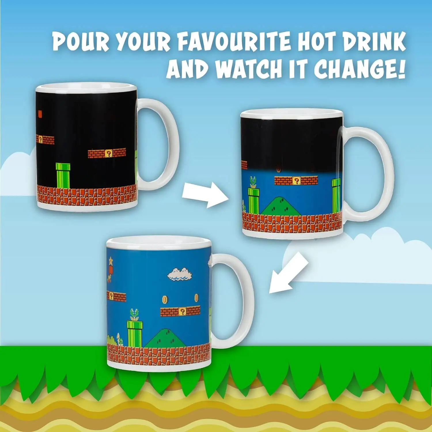 Paladone Super Mario Bros Game Heat Changing Cup Mug  for sale in Emirates from Games2all