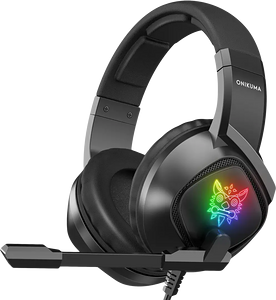 Onikuma K19 RGB Wired Gaming Headset - Black