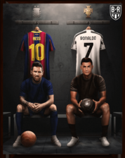Messi and Ronaldo 3D Football Poster
