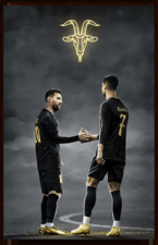 Messi and Ronaldo 3D Football Poster