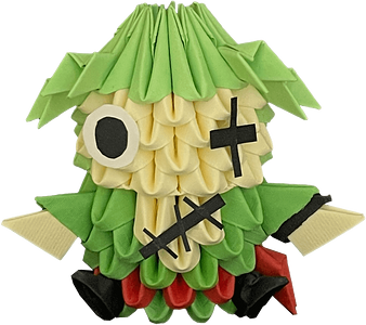 أوريجامي هاند ميد مجسم شخصية رورونوا زورو من وان بيس