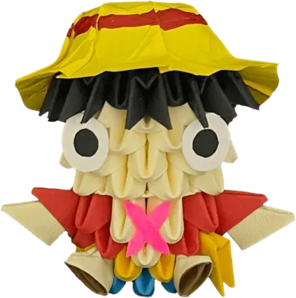 Origami Hand Made Anime One Piece Action Figure - Monkey D. Luffy