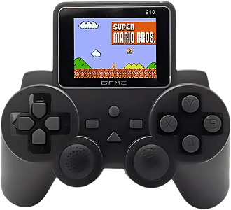 جهاز جيم باد S10 مشغل ألعاب رقمي بدراع تحكم - أسود