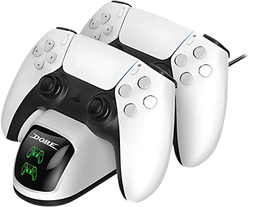 Dobe Dual DualSense Charging Station with 220V for PS5 Controllers - White