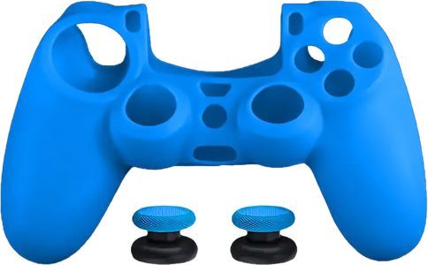 Dobe Silicone Cover Case for PS4 DualShock Controller with Analog Grips - Blue