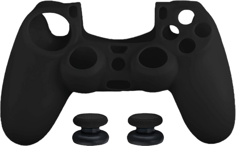 Dobe Silicone Cover Case for PS4 DualShock Controller with Analog Grips - Black