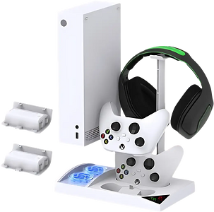 Vertical Cooling Stand with Charging Station for Xbox Series S Console