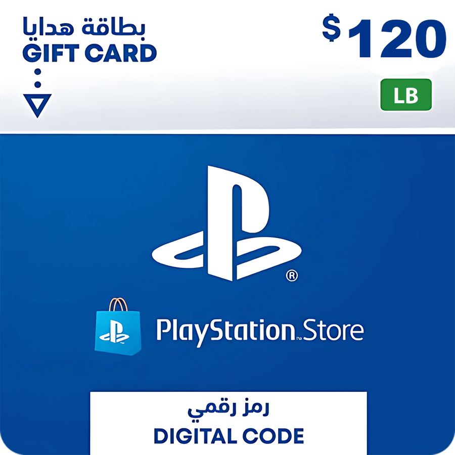 كارت بلايستيشن نتورك لبناني 120 دولار 