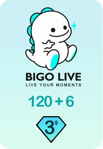 Bigo Live 120 + 6 Bonus Diamonds 3 USD Gift Card - Global