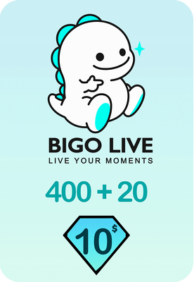 Bigo Live 400 + 20 Bonus Diamonds 10 USD Gift Card - Global